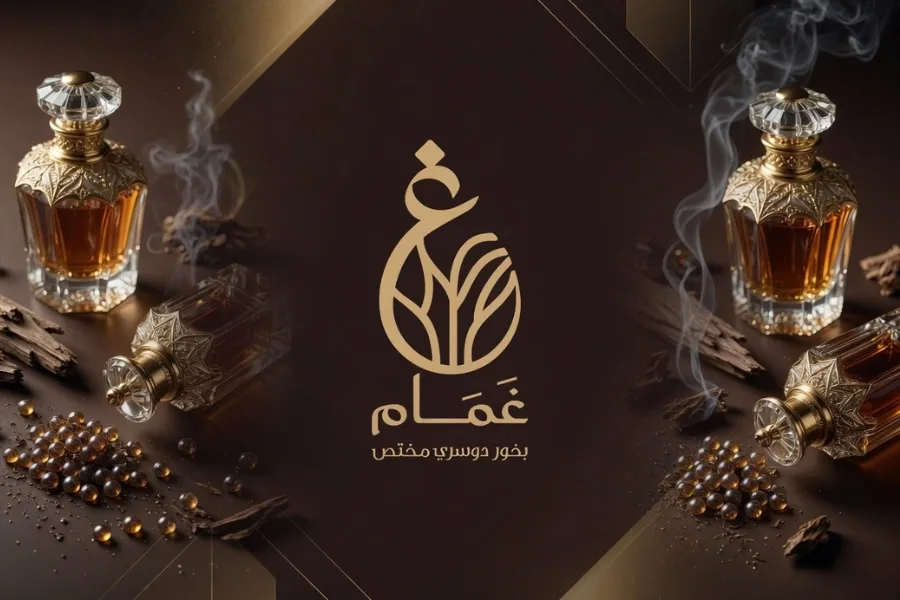 عبوات غمام مع دخان البخور وحبات المعمول
